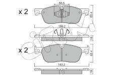 Sada brzdových destiček, kotoučová brzda CIFAM 822-1123-1