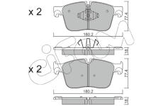 Sada brzdových destiček, kotoučová brzda CIFAM 822-1124-0