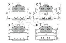 Sada brzdových destiček, kotoučová brzda CIFAM 822-1126-0