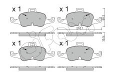 Sada brzdových destiček, kotoučová brzda CIFAM 822-1127-0