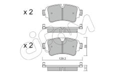 Sada brzdových platničiek kotúčovej brzdy CIFAM 822-1129-0