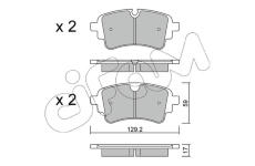 Sada brzdových platničiek kotúčovej brzdy CIFAM 822-1129-1