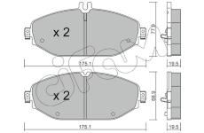 Sada brzdových destiček, kotoučová brzda CIFAM 822-1132-0