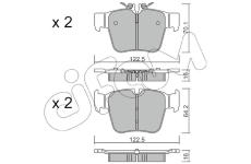 Sada brzdových destiček, kotoučová brzda CIFAM 822-1135-0