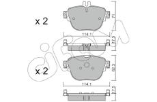 Sada brzdových platničiek kotúčovej brzdy CIFAM 822-1137-0