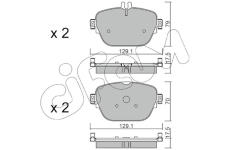 Sada brzdových platničiek kotúčovej brzdy CIFAM 822-1138-0