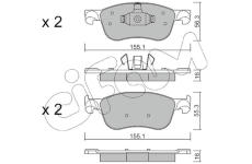 Sada brzdových destiček, kotoučová brzda CIFAM 822-1142-0