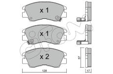 Sada brzdových destiček, kotoučová brzda CIFAM 822-115-0