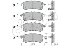 Sada brzdových destiček, kotoučová brzda CIFAM 822-1155-0