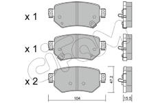 Sada brzdových destiček, kotoučová brzda CIFAM 822-1159-0