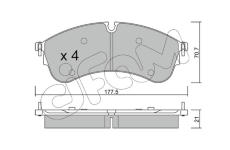 Sada brzdových platničiek kotúčovej brzdy CIFAM 822-1174-0