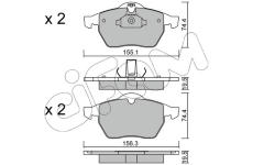 Sada brzdových destiček, kotoučová brzda CIFAM 822-118-0