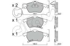 Sada brzdových destiček, kotoučová brzda CIFAM 822-118-1