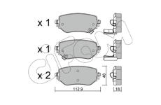 Sada brzdových destiček, kotoučová brzda CIFAM 822-1192-0