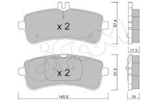 Sada brzdových destiček, kotoučová brzda CIFAM 822-1200-0