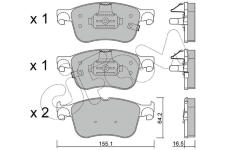 Sada brzdových destiček, kotoučová brzda CIFAM 822-1205-0