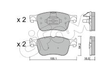 Sada brzdových destiček, kotoučová brzda CIFAM 822-1205-1