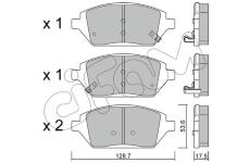 Sada brzdových destiček, kotoučová brzda CIFAM 822-1211-0