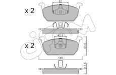 Sada brzdových destiček, kotoučová brzda CIFAM 822-1214-0