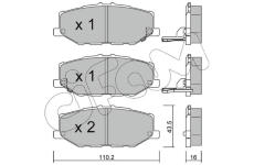 Sada brzdových platničiek kotúčovej brzdy CIFAM 822-1215-0