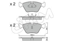 Sada brzdových destiček, kotoučová brzda CIFAM 822-122-0
