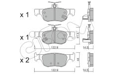 Sada brzdových destiček, kotoučová brzda CIFAM 822-1226-0
