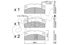 Sada brzdových destiček, kotoučová brzda CIFAM 822-1231-0