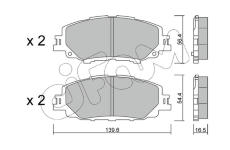 Sada brzdových destiček, kotoučová brzda CIFAM 822-1235-0