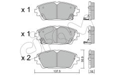 Sada brzdových destiček, kotoučová brzda CIFAM 822-1237-0