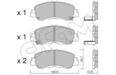 Sada brzdových platničiek kotúčovej brzdy CIFAM 822-1239-0