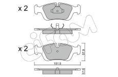 Sada brzdových platničiek kotúčovej brzdy CIFAM 822-124-0