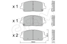 Sada brzdových destiček, kotoučová brzda CIFAM 822-1244-0