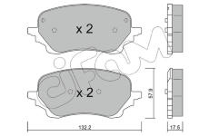 Sada brzdových destiček, kotoučová brzda CIFAM 822-1247-0