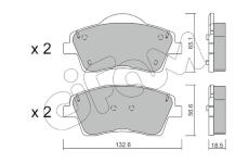 Sada brzdových destiček, kotoučová brzda CIFAM 822-1249-0