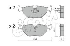 Sada brzdových destiček, kotoučová brzda CIFAM 822-125-0