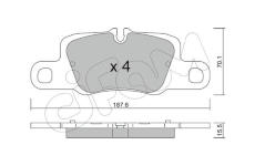 Sada brzdových destiček, kotoučová brzda CIFAM 822-1257-0