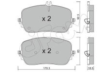Sada brzdových destiček, kotoučová brzda CIFAM 822-1272-0
