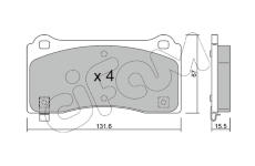 Sada brzdových destiček, kotoučová brzda CIFAM 822-1277-0