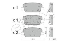 Sada brzdových destiček, kotoučová brzda CIFAM 822-1283-0