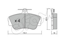 Sada brzdových platničiek kotúčovej brzdy CIFAM 822-130-0
