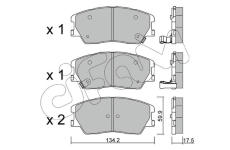 Sada brzdových destiček, kotoučová brzda CIFAM 822-1305-0