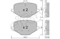 Sada brzdových destiček, kotoučová brzda CIFAM 822-1309-0