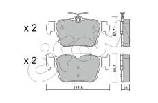 Sada brzdových platničiek kotúčovej brzdy CIFAM 822-1317-0