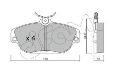 Sada brzdových platničiek kotúčovej brzdy CIFAM 822-132-0