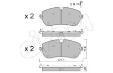 Sada brzdových destiček, kotoučová brzda CIFAM 822-1342-0