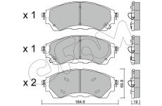 Sada brzdových destiček, kotoučová brzda CIFAM 822-1343-0