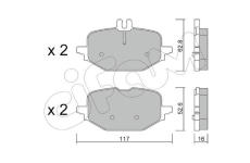 Sada brzdových destiček, kotoučová brzda CIFAM 822-1359-0