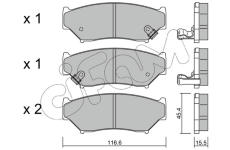 Sada brzdových destiček, kotoučová brzda CIFAM 822-136-0