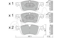 Sada brzdových destiček, kotoučová brzda CIFAM 822-1365-0