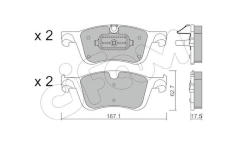 Sada brzdových destiček, kotoučová brzda CIFAM 822-1365-1